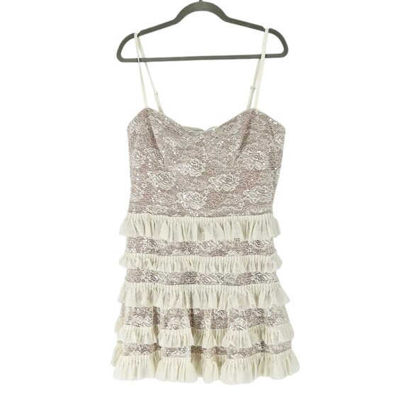 NWT Dress the Population Brynlee Lace/Sequins Mini Dress - Picture 3 of 10